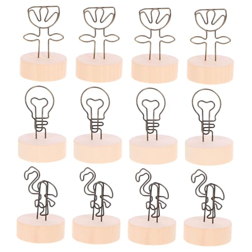 FONDOTIN 12 Stück Teiliges Memo Clip mit Vintage holzsockel Stabile Metallklammern für Karten Fotos Notizen Vielseitige Tischkartenhalter für Hochzeit Büro Partydekoration Langlebig und FONDOTIN 12 Stück Teiliges Memo Clip mit Vintage holzsockel Stabile Metallklammern für Karten Fotos Notizen Vielseitige Tischkartenhalter für Hochzeit Büro Partydekoration Langlebig und von FONDOTIN