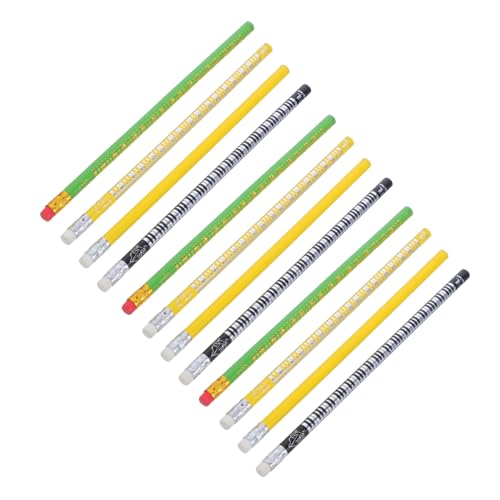 FONDOTIN 12 Stück Teiliges Musik Holzstifte mit Integriertem Radiergummi Mine Klaviertasten Bunte Farben Belohnungsgeschenk für Musiklehrer und Klassenzimmer Kinderparty Zubehör von FONDOTIN