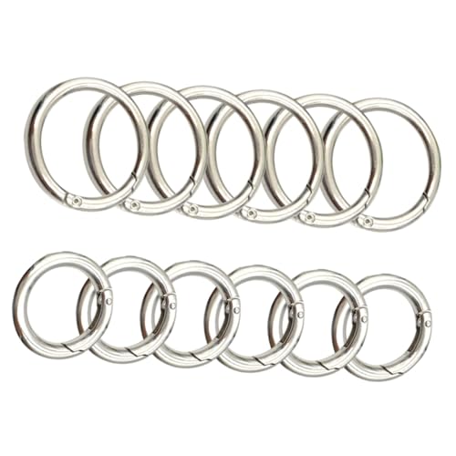 FONDOTIN 12 Stück Teiliges Runde Schlüsselringe aus Legiertem Farbige DIY Federringe Robuste Karabinerhaken Vielseitige Schlüsselclips für Taschen Rucksäcke und Bastelprojekte FONDOTIN 12 Stück Teiliges Runde Schlüsselringe aus Legiertem Farbige DIY Federringe Robuste Karabinerhaken Vielseitige Schlüsselclips für Taschen Rucksäcke und Bastelprojekte von FONDOTIN