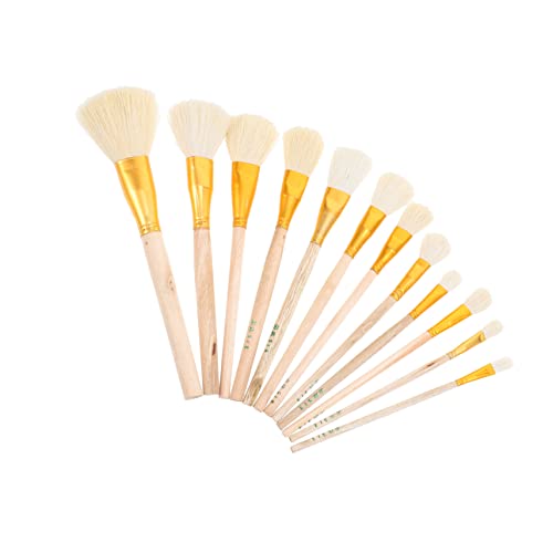 FONDOTIN 12 Stück Teiliges Set Gilding Pinsel Hochwertigem Holz und Wolle für Anwendungen und Ölfarben für Bastelarbeiten und FONDOTIN 12 Stück Teiliges Set Gilding Pinsel Hochwertigem Holz und Wolle für Anwendungen und Ölfarben für Bastelarbeiten und von FONDOTIN