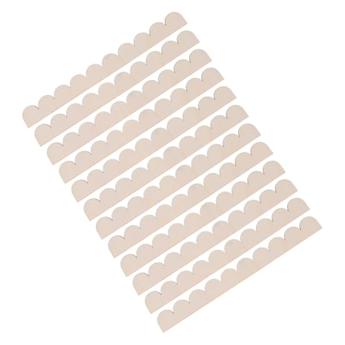 FONDOTIN 12 Stück Teiliges Unvollendeter Holzleisten mit Eleganter Gewellter Kante Natürliche Holzmaserung Dekorative DIY Zierleisten für Regal Tür und Fensterrahmen Vielseitig für von FONDOTIN