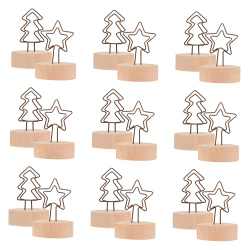 FONDOTIN 12 Stück Teiliges Weihnachts Notizhalter aus Holz und Metall Stern und Weihnachtsbaum Design Kreative Memo Clips für Karten Fotos und Tischdekoration zur Festlichen Weihnachtszeit FONDOTIN 12 Stück Teiliges Weihnachts Notizhalter aus Holz und Metall Stern und Weihnachtsbaum Design Kreative Memo Clips für Karten Fotos und Tischdekoration zur Festlichen Weihnachtszeit von FONDOTIN