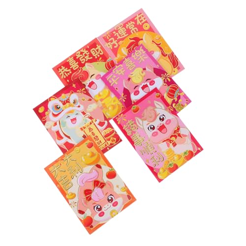 FONDOTIN 120 Stück Rote Umschläge Pferde Motiv Chinesisches Neujahrsfest Geldumschläge Traditionelle Lunar Year Supplies für Hochzeit Frühlingsfest von FONDOTIN