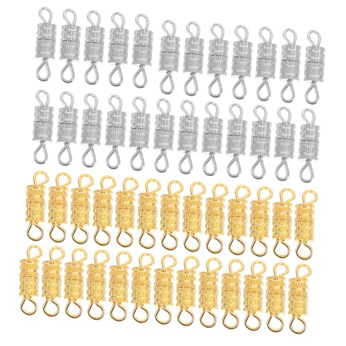 FONDOTIN 120 Stück Teiliges Schraubverschluss Langlebiger Legierung Schmuckverschluss für Halsketten und Armbänder Leichtes DIY zubehör für Schmuckherstellung Geeignet für Reparatur und FONDOTIN 120 Stück Teiliges Schraubverschluss Langlebiger Legierung Schmuckverschluss für Halsketten und Armbänder Leichtes DIY zubehör für Schmuckherstellung Geeignet für Reparatur und von FONDOTIN