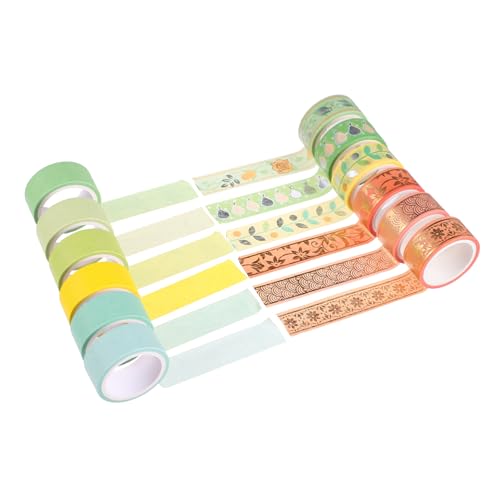 FONDOTIN 12Rollen Dekoratives Klebeband Gold Und Washi Tape Für DIY Scrapbooking Und Handwerksprojekte Vielseitige Bastelmaterialien FONDOTIN 12Rollen Dekoratives Klebeband Gold Und Washi Tape Für DIY Scrapbooking Und Handwerksprojekte Vielseitige Bastelmaterialien von FONDOTIN