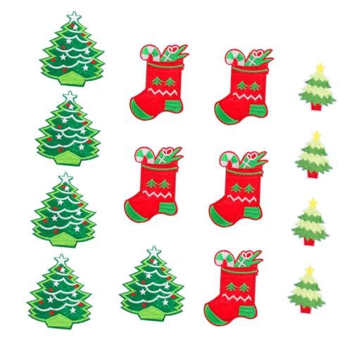 FONDOTIN 14 Stück Teiliges Weihnachts Stick Patch Bestickte DIY Applikationen Langlebige Kleidung und Schuhdekoration Bunte Weihnachtssymbole für Jacken Hüte FONDOTIN 14 Stück Teiliges Weihnachts Stick Patch Bestickte DIY Applikationen Langlebige Kleidung und Schuhdekoration Bunte Weihnachtssymbole für Jacken Hüte von FONDOTIN