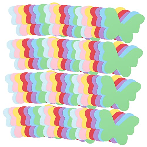 FONDOTIN 140 Stück Teiliges Schmetterling Papier Ausschnitte Diy Bastelset Dekoration Papierkunst für Kindergarten Klassenzimmer Pinnwandgestaltung Sicher Langlebig Kreativ von FONDOTIN
