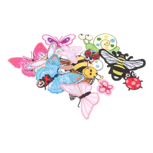 FONDOTIN 15 Stück Teiliges Bestickte Schmetterlings Applikationen zum Aufnähen Dekorative Kleidungspatches für DIY Hautfreundlich und Langlebig für Pullover Shirts Jacken und Hosen von FONDOTIN