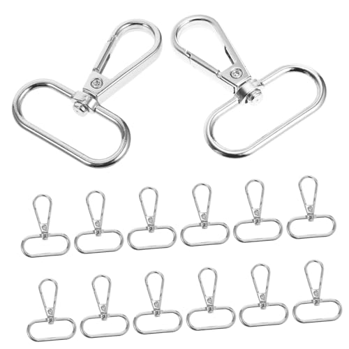 FONDOTIN 15 Stück Teiliges Silberner Dreh Lobster Verschlüsse aus Zinklegierung Innenbreite für DIY Schmuck Armbandverschlüsse Schlüsselanhänger und Taschenherstellung von FONDOTIN