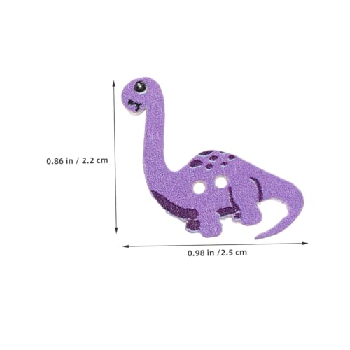 FONDOTIN 150 Stück Bunte Dinosaurier Holzknöpfe für DIY Basteln Vielseitig Einsetzbare Nähknöpfe mit Löchern Gemischte Farben Kreative Dekoration für Kleidung und Scrapbooking von FONDOTIN