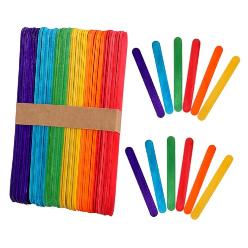 FONDOTIN 150 Stück Bunte Holzstäbchen für DIY Bastelarbeiten Farbige Eisstiele für Kreative Projekte für Schule Geburtstagsfeiern und Gruppenaktivitäten FONDOTIN 150 Stück Bunte Holzstäbchen für DIY Bastelarbeiten Farbige Eisstiele für Kreative Projekte für Schule Geburtstagsfeiern und Gruppenaktivitäten von FONDOTIN