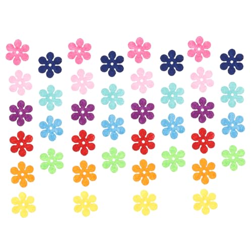 FONDOTIN 150 Stück DIY Teiliges Set mit Blumen Patches Vliesstoff Aufnäher für Kleidung Taschen Haaraccessoires und Bastelprojekte Leicht und Atmungsaktiv für Dekoration und Handarbeiten von FONDOTIN