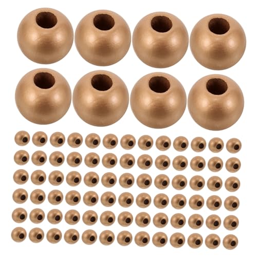FONDOTIN 150 Stück Holzperlen Große Loch Runde Form Holzperlen Mit Natürlicher Färbung Für DIY Schmuck Basteln Armbänder Halsketten Schlüsselanhänger FONDOTIN 150 Stück Holzperlen Große Loch Runde Form Holzperlen Mit Natürlicher Färbung Für DIY Schmuck Basteln Armbänder Halsketten Schlüsselanhänger von FONDOTIN