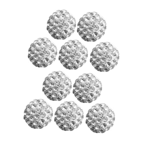 FONDOTIN 150Stücke Strass Abstandsperlen für DIY Schmuckherstellung Glänzende Polymertonperlen für Armbänder und Ohrringe Bastelzubehör für Kreative Projekte von FONDOTIN
