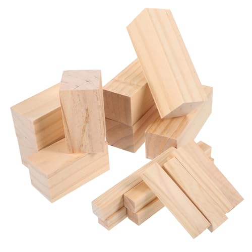 FONDOTIN 16 Stück Teiliges Unbehandelte Holzblöcke Massivem Holz für Schnitzen Basteln und Kreative Projekte für Anfänger und Profis FONDOTIN 16 Stück Teiliges Unbehandelte Holzblöcke Massivem Holz für Schnitzen Basteln und Kreative Projekte für Anfänger und Profis von FONDOTIN
