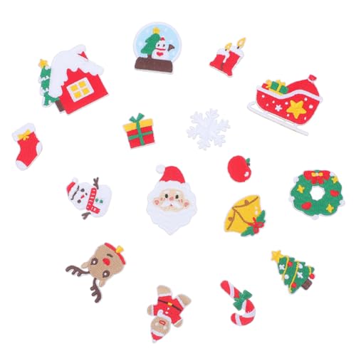 FONDOTIN 16 Stück Weihnachts-aufnäher Zum Aufbügeln, Bestickt, Zum Aufnähen, Mit Weihnachtsmotiven, Applikationen, Reparaturflicken Für Kleidung, Rucksack, Basteln, Strümpfe, FONDOTIN 16 Stück Weihnachts-aufnäher Zum Aufbügeln, Bestickt, Zum Aufnähen, Mit Weihnachtsmotiven, Applikationen, Reparaturflicken Für Kleidung, Rucksack, Basteln, Strümpfe, von FONDOTIN