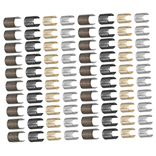 FONDOTIN 160Stücke Metallseilclips für DIY Schmuckherstellung Lederschnurclips Gunmetal und Antikbronzefarben Robuste Crimps für Projekte FONDOTIN 160Stücke Metallseilclips für DIY Schmuckherstellung Lederschnurclips Gunmetal und Antikbronzefarben Robuste Crimps für Projekte von FONDOTIN