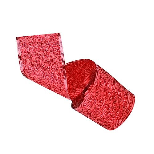 FONDOTIN 1Rolle Weihnachtliches Dekorationsband mit Druck Rotes Geschenkverpackungsband Breit für DIY Festliche Dekoration und Weihnachtsfeiern FONDOTIN 1Rolle Weihnachtliches Dekorationsband mit Druck Rotes Geschenkverpackungsband Breit für DIY Festliche Dekoration und Weihnachtsfeiern von FONDOTIN