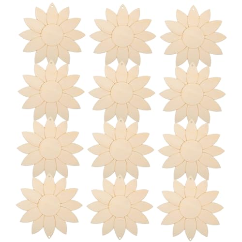 FONDOTIN 1Satz DIY Holzsonnenblumen Ausschnitte Zum Bemalen Für Graffiti Zubehör Mit Satinbändern Und Jute Schnur Bastelset Für Dekoration FONDOTIN 1Satz DIY Holzsonnenblumen Ausschnitte Zum Bemalen Für Graffiti Zubehör Mit Satinbändern Und Jute Schnur Bastelset Für Dekoration von FONDOTIN
