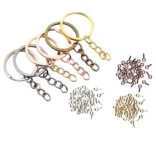 FONDOTIN 1Satz DIY Schlüsselanhänger Metallschnallen mit Schlüsselringen und Hummer Clips Robust und Langlebig für Handwerksprojekte Installieren und Vielseitig von FONDOTIN