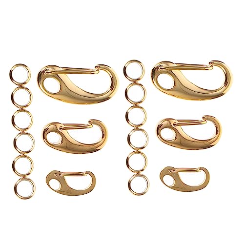 FONDOTIN 1Satz Karabinerhaken Teilig Lobster Clasp und Schlüsselringen Handgefertigte Schmuckverschlüsse für DIY Crafts und Reparaturen Rostfrei und Langlebig von FONDOTIN
