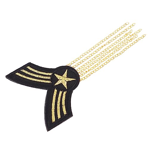 FONDOTIN 1Stück Herren Quaste Epaulet Schulterbrett für Modisches Design für Schuluniformen Halloween und Captain Elegantes Accessoire für Einen Stilvollen Look von FONDOTIN