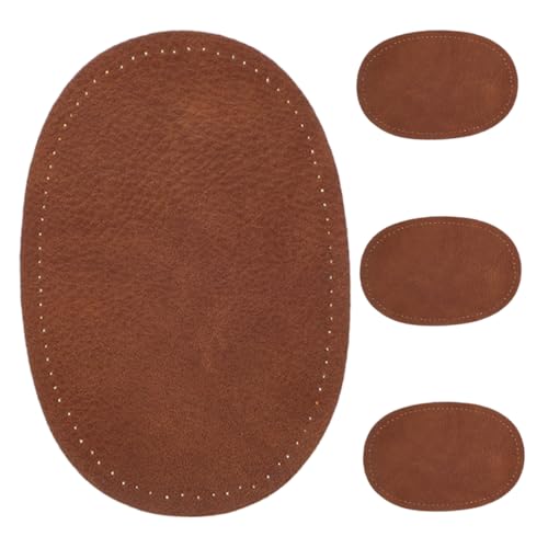 FONDOTIN 2 Paare Ellbogen Patch langlebige Reparaturflecken Ärmelaufnäher Wildleder-Ellbogenflicken Aufnäher zum Nähen Reparaturflicken für Bekleidung ovaler Ellenbogen Pu Kaffee von FONDOTIN