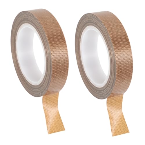 FONDOTIN 2 Rollen Ptfe Hochtemperatur Klebeband Isolierband für Vakuumiergerät Hitzebeständig Verschleißfest Wärmeisolierend Vielseitig Einsetzbar für Verpackung und Elektronik von FONDOTIN