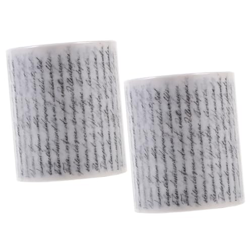 FONDOTIN 2 Rollen Retro Washi Tape DIY Scrapbook Klebeband Planer Verpackung Bastelband für Tagebuch und Notizbuch Vintage Gothic Stil von FONDOTIN