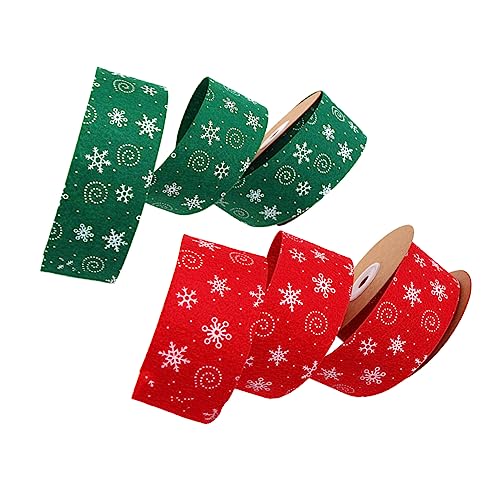 FONDOTIN 2 Rollen Weihnachtliches DIY Geschenkband Rot und Schneeflocken Dekorationsband für Schleifen Kränze und Blumenarrangements Langlebig und Formstabil FONDOTIN 2 Rollen Weihnachtliches DIY Geschenkband Rot und Schneeflocken Dekorationsband für Schleifen Kränze und Blumenarrangements Langlebig und Formstabil von FONDOTIN