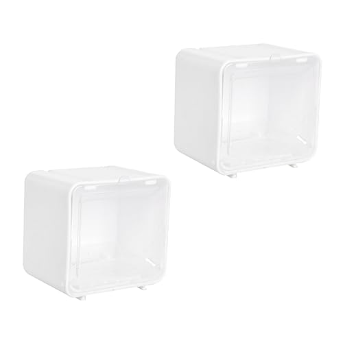 FONDOTIN 2 STÜCK Mini Tape Aufbewahrungsbox Desktop Organizer für Klebebänder Platzsparend Design für Schreibtisch und Büro Weiß von FONDOTIN