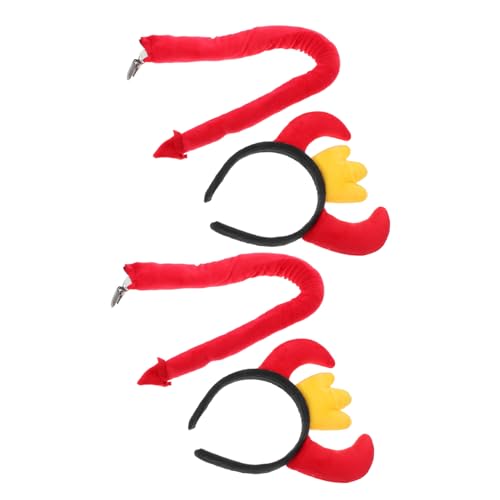 FONDOTIN 2 Sätze Rotes Teufelshörner Haarband Kreatives Kostümzubehör Verstellbar Leichtes Party Haarreif Für Damen Herren Karneval Halloween Fasching von FONDOTIN