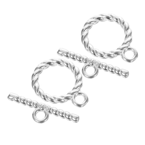 FONDOTIN 2 Sätze Schmuckverschluss DIY Armband und Halsketten Verschlüsse Langlebige Rostfreie Toggle Clasps für Bastler und Schmuckherstellung Ring und Stabverschluss FONDOTIN 2 Sätze Schmuckverschluss DIY Armband und Halsketten Verschlüsse Langlebige Rostfreie Toggle Clasps für Bastler und Schmuckherstellung Ring und Stabverschluss von FONDOTIN