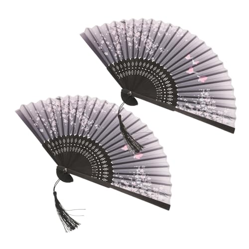FONDOTIN 2 Stück Antiker Faltfächer im Chinesischen Stil Teiliges Eleganter Tanzfächer Schwarz für Partys Hochzeiten und Kreative Fotosessions FONDOTIN 2 Stück Antiker Faltfächer im Chinesischen Stil Teiliges Eleganter Tanzfächer Schwarz für Partys Hochzeiten und Kreative Fotosessions von FONDOTIN