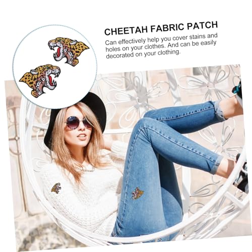 FONDOTIN 2 Stück Cheetah Stickerei Aufnäher Brüllender Leopard Kopf Motiv Dekorative Nähapplikation für Kleidung Taschen Hüte Langlebig Farbecht zum Aufnähen und Reparieren FONDOTIN 2 Stück Cheetah Stickerei Aufnäher Brüllender Leopard Kopf Motiv Dekorative Nähapplikation für Kleidung Taschen Hüte Langlebig Farbecht zum Aufnähen und Reparieren von FONDOTIN