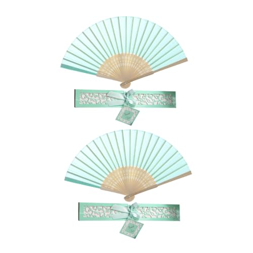 FONDOTIN 2 Stück Chinesischer Faltbarer Handfächer aus und Seidenstoff Zartes Design Grün mit Aufbewahrungsbox Klassischer Stil für Damen Hochzeits und Partydekoration FONDOTIN 2 Stück Chinesischer Faltbarer Handfächer aus und Seidenstoff Zartes Design Grün mit Aufbewahrungsbox Klassischer Stil für Damen Hochzeits und Partydekoration von FONDOTIN
