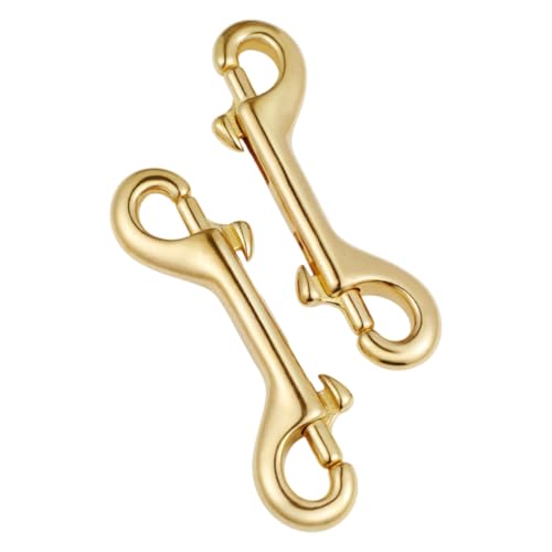 FONDOTIN 2 Stück Doppelseitige Messinghaken Robuster Doppelkopf Karabiner für Hundeleine DIY Taschen Riemen Verbindung Haken Vielseitig Einsetzbar Langlebig FONDOTIN 2 Stück Doppelseitige Messinghaken Robuster Doppelkopf Karabiner für Hundeleine DIY Taschen Riemen Verbindung Haken Vielseitig Einsetzbar Langlebig von FONDOTIN