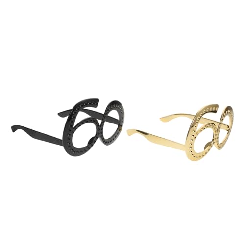 FONDOTIN 2 Stück Geburtstagsbrille aus Abs Leichte Ergonomische Zahlengläser Lustige Partybrille für Fotoaktionen Vielseitig Einsetzbar Wiederverwendbar Schwarz und Goldfarben FONDOTIN 2 Stück Geburtstagsbrille aus Abs Leichte Ergonomische Zahlengläser Lustige Partybrille für Fotoaktionen Vielseitig Einsetzbar Wiederverwendbar Schwarz und Goldfarben von FONDOTIN