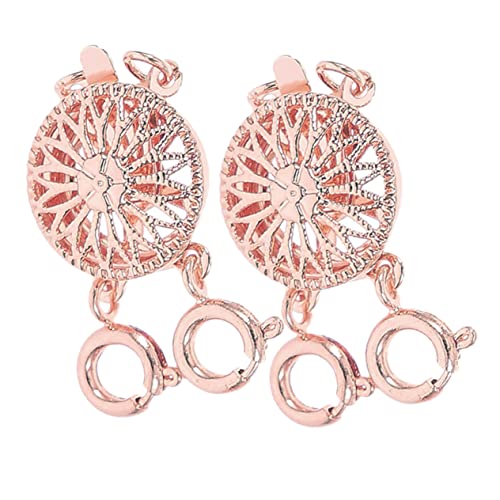 FONDOTIN 2 Stück Halsketteschicht Separator Verbinder Mehrere Charm-verbindungsstücke Für Halskette Schichtverschlüsse Multi-halsketten-layering-verschluss Schichtkette Kupfer Roségold von FONDOTIN