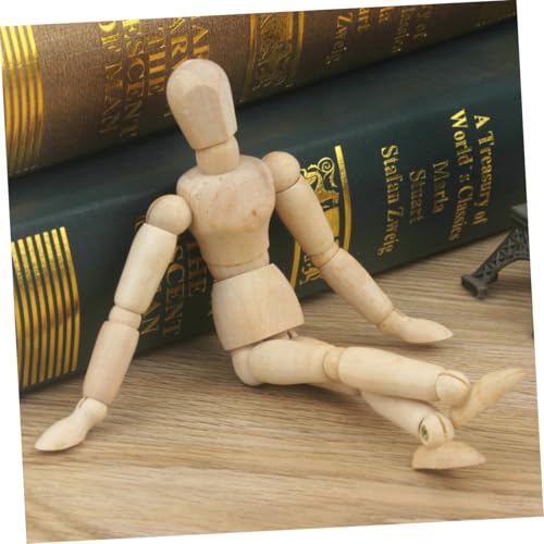 FONDOTIN 2 Stück Holzfigur mit Beweglichen Gelenken Flexibel Einstellbare Holzpuppe für Zeichnen Dekoration und Basteln Robustes Holzmodell zur Kreativer Gestaltungen von FONDOTIN