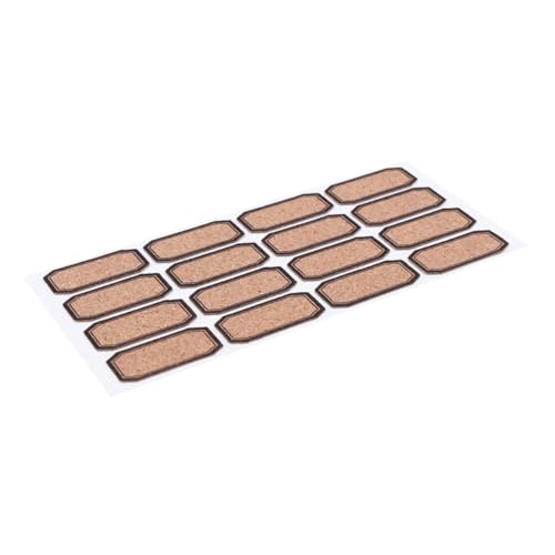 FONDOTIN 2 Stück Holzoptik Selbstklebende Etiketten Naturbraune Kraftpapier Aufkleber Handbeschriftete Label Sticker für Geschenke Geburtstag Feier Beschriftung und Aufbewahrung von FONDOTIN