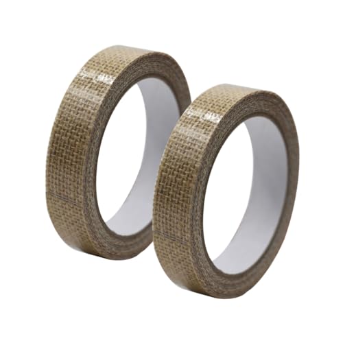 FONDOTIN 2 Stück Leinen Dekoratives Klebeband Masking Tape Selbstklebendes Bastelband für Scrapbooking DIY Geschenkverpackung Tagebuch Verzierung von FONDOTIN