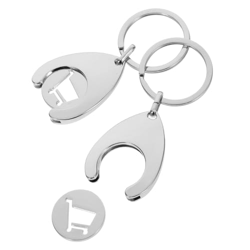 FONDOTIN 2 Stück Metall Einkaufswagenchip mit Schlüsselring Robuster Trolley Token Anhänger Leicht und Tragbar Praktisches Einkaufswagen Zubehör für Reibungsloses Shopping FONDOTIN 2 Stück Metall Einkaufswagenchip mit Schlüsselring Robuster Trolley Token Anhänger Leicht und Tragbar Praktisches Einkaufswagen Zubehör für Reibungsloses Shopping von FONDOTIN