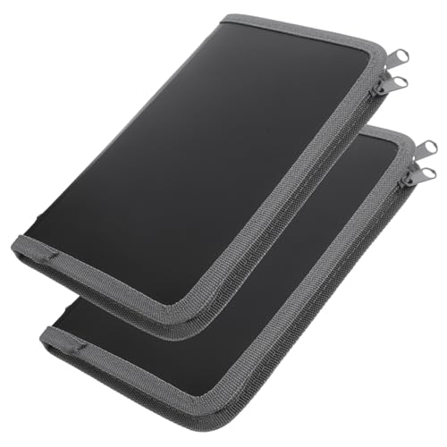 FONDOTIN 2 Stück Mini Accordion Ordner aus Robustem Tragbarer Quittungs und Dokumenten Organizer mit Transparenten Innenseiten und Grauer Umrandung für Büro Zuhause und Reise von FONDOTIN