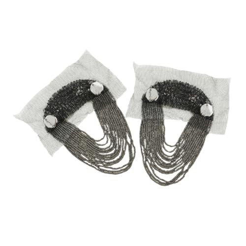 FONDOTIN 2 Stück Modische Schulter-epauletten mit Tassel-ketten Abnehmbare Metall-schulterdekorationen für Anzüge Kleider Kostüme Elegante Vintage Schulterverzierung für Damen und Herren von FONDOTIN
