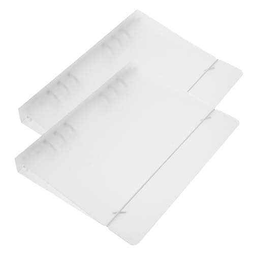 FONDOTIN 2 Stück PP Matte Organizer Hülle Transparente Strapazierfähige Hefthülle Verschleißfest Schmutzabweisend für Büro und Schule Praktische Dokumentenaufbewahrung von FONDOTIN