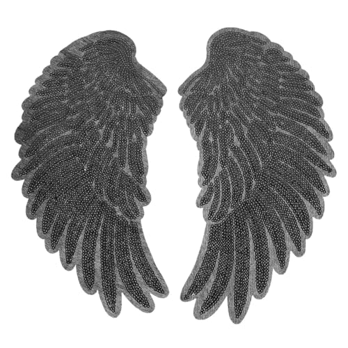 FONDOTIN 2 Stück Pailletten Flügel Aufnäher Mittlere Eleganter Engelsflügel Applikation Patch zum Aufnähen und Aufbügeln Dekorativ für Jacken Pullover Rucksäcke Waschbar und FONDOTIN 2 Stück Pailletten Flügel Aufnäher Mittlere Eleganter Engelsflügel Applikation Patch zum Aufnähen und Aufbügeln Dekorativ für Jacken Pullover Rucksäcke Waschbar und von FONDOTIN