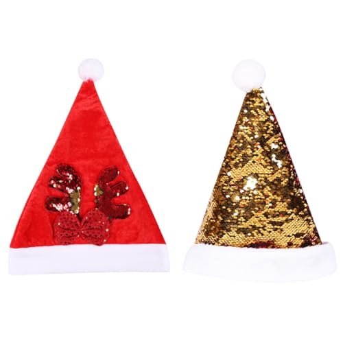 FONDOTIN 2 Stück Pailletten Weihnachtsmannmütze Modische Künstliche Nägel Weihnachtsmannmütze Leuchtschalter Aufkleber Weihnachtskopfschmuck Dekorationsaufkleber Farbornamente FONDOTIN 2 Stück Pailletten Weihnachtsmannmütze Modische Künstliche Nägel Weihnachtsmannmütze Leuchtschalter Aufkleber Weihnachtskopfschmuck Dekorationsaufkleber Farbornamente von FONDOTIN