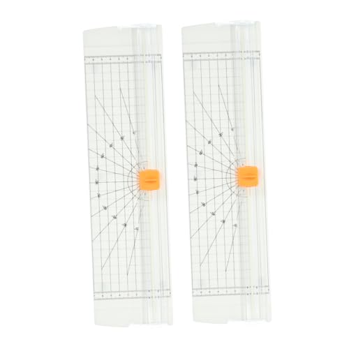 FONDOTIN 2 Stück Papierschneider Tragbar Präziser Papier und Fotocutter Mit Klappbarem Schutzmesser Für Büro Basteln Scrapbooking Weiß FONDOTIN 2 Stück Papierschneider Tragbar Präziser Papier und Fotocutter Mit Klappbarem Schutzmesser Für Büro Basteln Scrapbooking Weiß von FONDOTIN