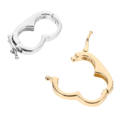 FONDOTIN 2 Stück Schmuckverbindungsverschlüsse Kettenverschluss für Armbänder und zum Verkürzen für DIY Schmuckgestaltung Gold Platin von FONDOTIN